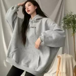 [하프클럽/다잇템]여성 FW 빅사이즈 보온 필기체 후드티