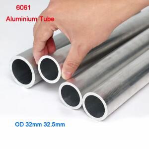 1개 6061 알루미늄 합금 튜브 길이 100mm 외경 32mm 중공 원형 파이프 내경 7/12/17/18/20/21/22-30mm