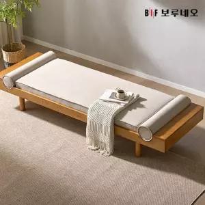 앳홈 포레스트 원목 데이베드 소파베드 A 프레임+매트+원형쿠션2개)