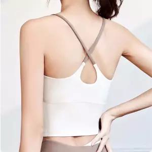 일체형 크롭나시 뷰티백 브라탑 민소매 헬스 운동브라 OAq7+4hhh