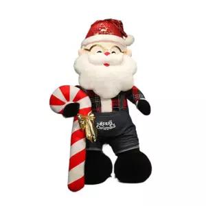 산타클로스 인형 귀여운 할아버지 대형 크리스마스 뮤지컬 선물 장식용 레드