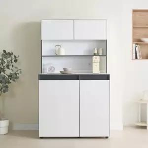 루멘 1000 광폭 도어형 렌지대 주방수납장+상부장 BOS119