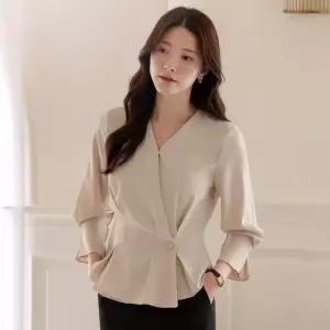 XXL까지) 에르논 랩 페플럼 블라우스 봄 가을 하객룩 오피스룩 모임룩 격식룩 빅사이즈