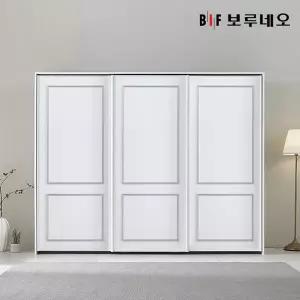 쥬피터 E0 웨인스코팅 슬라이딩 키큰 옷장 3000 선반형(3도어)