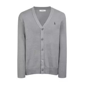 헤지스 HAZZYS 차콜그레이 짜임 면혼방 가디건 WHSW5B202CG