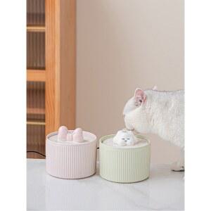 고양이 정수기 도자기 자동 급수기 누전 무소음 순환 반려동물 방지 물그릇 수조