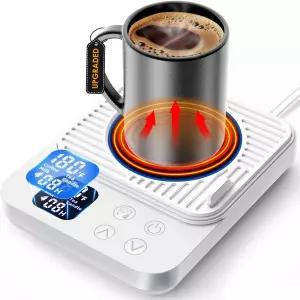 머그 워머 책상용 커피 컵 1-12시간 자동 차단 36W 고속 난방 음료 밀크티 스마트 캔들 이상적인 액세서리