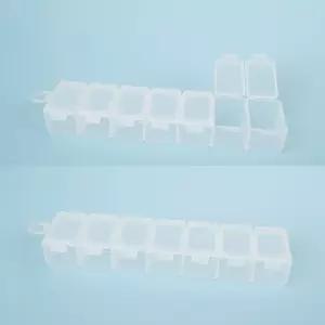 투명 일주일 알약케이스 7칸 휴대용 약통 보관함 소분 용기 5개입