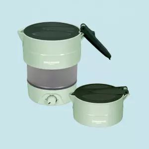 캠핑 여행용 접이식 전기 포트 0.8L 휴대용 미니 폴딩 주전자 실리콘