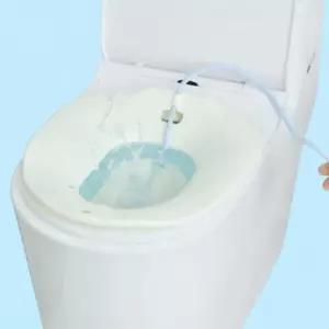 가정용 버블식 좌욕대야 스카이블루 접이식 변기 거치형 임산부 치질 관리 펌프