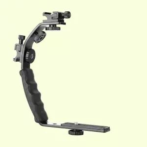 카메라 핸들 그립 L형 핫슈 브라켓 플래시 마이크 연장 홀더 범용