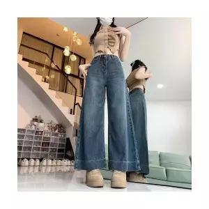 여사친 팬츠 핏예쁜 와이드 패션 하이웨스트 일자 봄가을 청바지 배 몸매 모양 일자핏 9부 인기3