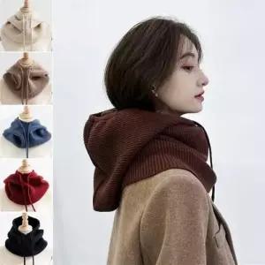 후드 페이크 니트 편한 넥워머 WFFOCMS