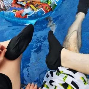 물놀이 핀삭스 XL 블랙 아쿠아슈즈 WFFNQDO