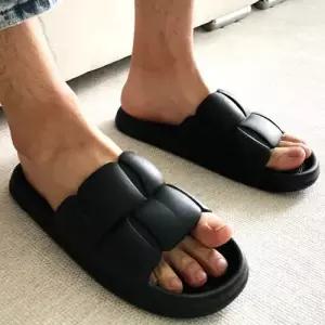 편한 소음방지 블랙 실내화 푹신한 가벼운슬리퍼 WFFPW58