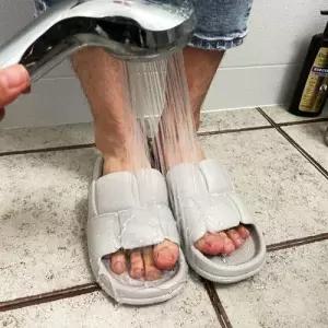 가벼운슬리퍼 푹신한 소음방지 편한 실내화 그레이 WFFPVXB