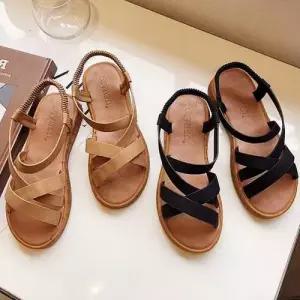 스트랩 뒷밴딩 위빙 쫀득몰드창 편한 여성샌들 WFFPQCX