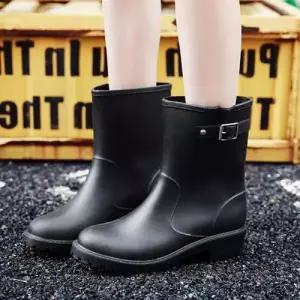 키높이워커 여성장화 레인부츠 미들부츠 WFFPQ7O