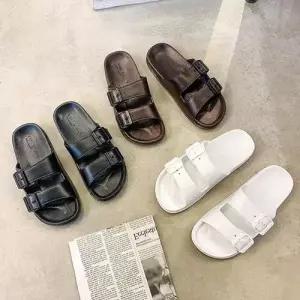 슬리퍼 데일리 버클 플랫 남녀공용 커플 WFFPPK3