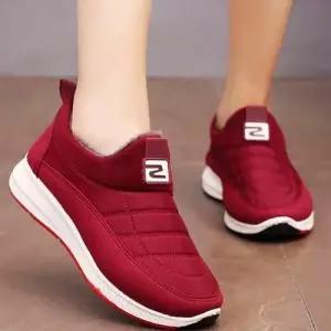 따뜻한 털안감 패션 발 여성 알파벳 슬립온 패딩부츠 WFFPMYK