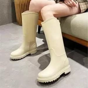 롱레인부츠 데일리 장화 여성 롱부츠 베이직 WFFPMTJ