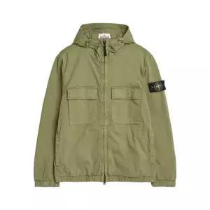 MUST IT_ 자켓 바람막이 후드 스트레치 코튼 밀리터리카키