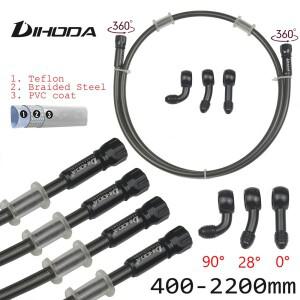 투명 블랙 AN3 땋은 브레이크 호스 오토바이 유압 클러치 튜브 마스터 실린더 오일 DOT 파이프 강화 레이싱