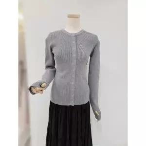 갤러리아 [SOUP] 라운드넥 소매 트임 골지 니트 가디건 SC2GD31