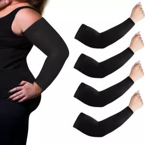 벨리데 2켤레 플러스 사이즈 팔 소매 남성 여성 XXL UV 자외선 차단 쿨링 스 실크 커버 압박 타투 드라이빙