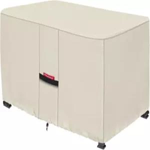 현관 방패 파티오 화재 구덩이 커버 - 방수 600D 야외 직사각형 테이블 데크 상자 보호기 43 x 22 인치