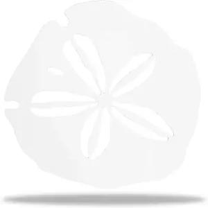 리버사이드 디자인 코스탈 샌드 달러 오션 비치 메탈 아트 스틸 월 장식 (12 흰색)