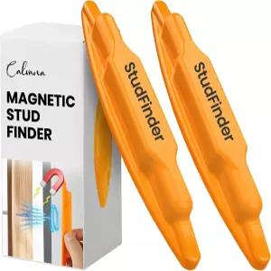 (2팩) Calvana 마그네틱 스터드 파인더 벽 스캐너 자석 감지기 모든 건식 벽체 구조와 호환되며 배터리