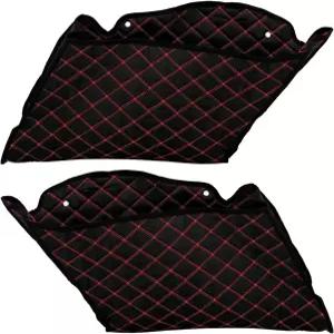 HDBUBALUS 4인치 스트레치 새들백 라이너 할리 투어링 2014-2023 1켤레와 호환되는 빨간색 실 삽입