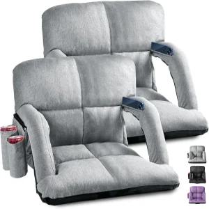 등받이가 있는 넓은 스타디움 좌석 등받이와 쿠션이 블리처 의자 6개의 리클라이닝 자세 스포츠 이벤트