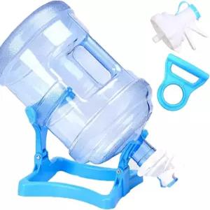 토르소르 5갤런 물병 스탠드 접이식 스프링 홀더 거치대 워터 쿨러 디스펜서 밸브 포함 3-5갤런 식수 탱크