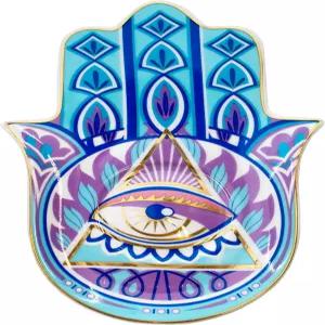 스테파니 세라믹 함사 이블 장신구 접시 수입(대형 블루 퍼플)