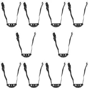 키산겔 건설 작업자 안전 및 머리 보호를 위한 조절식 하드햇 턱 스트랩 교체용 탄성 헬멧 10Pcs