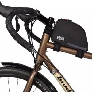 두 바퀴 기어 - 출퇴근용 탑 튜브 프레임 백 (1리터) 방수 지퍼가 달린 탱크 스타일의 자전거 산악 출퇴근