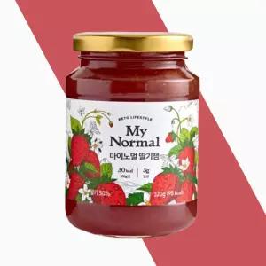 마이노멀 저당 저칼로리 딸기잼 320g 딸기쨈 다이어트 저탄수 잼