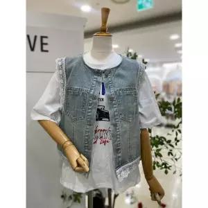 갤러리아 [레코브]레이스배색데님베스트 ( LC31F3DV501X)