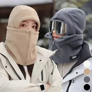 [셀러에이드]패션소품 넥워머 남녀공용 4in1 후리스 지퍼 후드워머 데일리 기본
