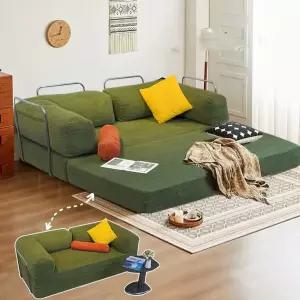 다용도 패브릭 좁은공간 모듈 침대 3인 원룸 1인 좌식 소파 침대형 2인 접이