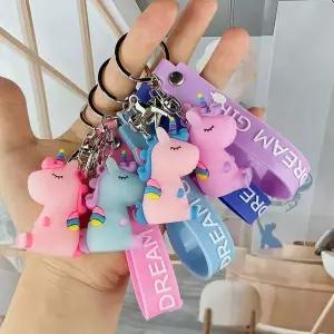 컬러 유니콘 키링