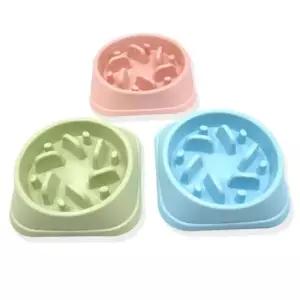 [반려] 반려동물 급식기 네모형 슬로우 피더 애완동물 밥그릇 자동식사기