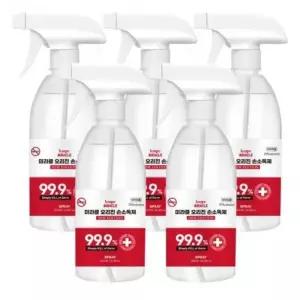 미라클 오리진 스프레이 손소독제 500ml 5개 의약외품 에탄올70% 살균소독99.9% 당일발