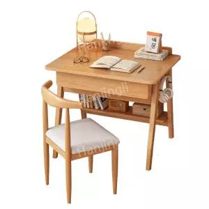 책상 소형 의자 가벼운 작은 1인 공간활용 월넛색상 원룸 깊이 데스크 월넛