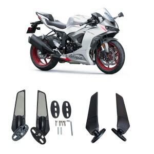 KAWASAKI NINJA 300 250 400 650 H2 H4 수정 된 바이크 오토바이 2PCS 백미러 윈드 윙 조정  회전 사이드