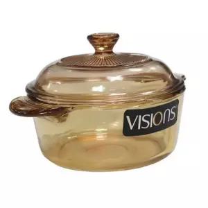 비젼 유리 냄비 전자레인지 오븐 직화 내열 강화유리 양수 냄비 0.8L