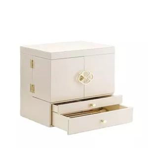 원목 화장품 정리대 레트로 미니 거울 보관함 선반