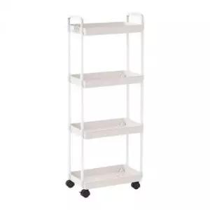 [생활] 틈새 수납 오픈형 플라스틱 미니 이동 서랍형 트롤리 다용도 정리대